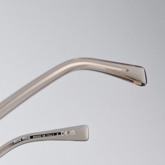 Miu Miu MU01XV 12U1O1 BRAND NEW Eyeglasses  Hemp Trasparent Oval Unisex - Picture 8 of 10